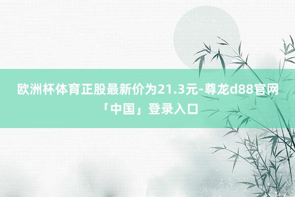 欧洲杯体育正股最新价为21.3元-尊龙d88官网「中国」登录入口